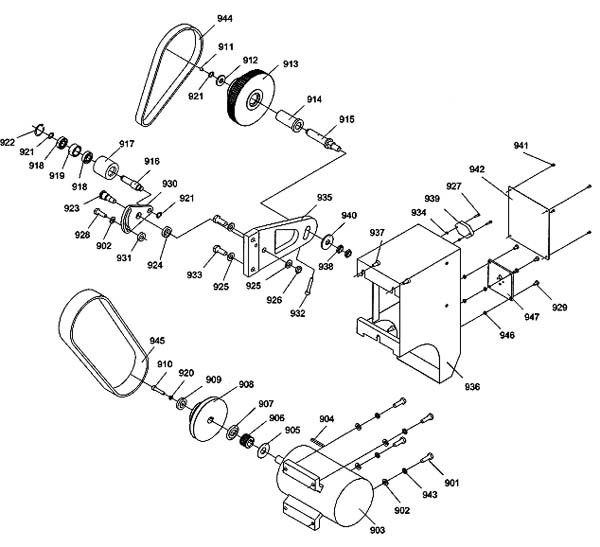 складальна схема приводу та гітари токарного верстата Профі 550 Профі 550 Схема складання приводу та гітари токарного верстата